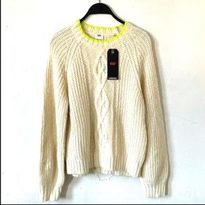 NWT Levi’s Premium Ava Cable Knit Chunky Cozy Sweater Size Small New With Tags